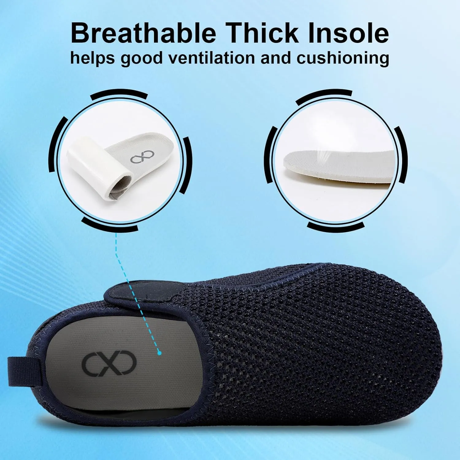 XIHALOOK Water Shoes for Women Men Quick Dry Lightweight Aqua Barefoot for Beach Swim Pool Surf Yoga Sports