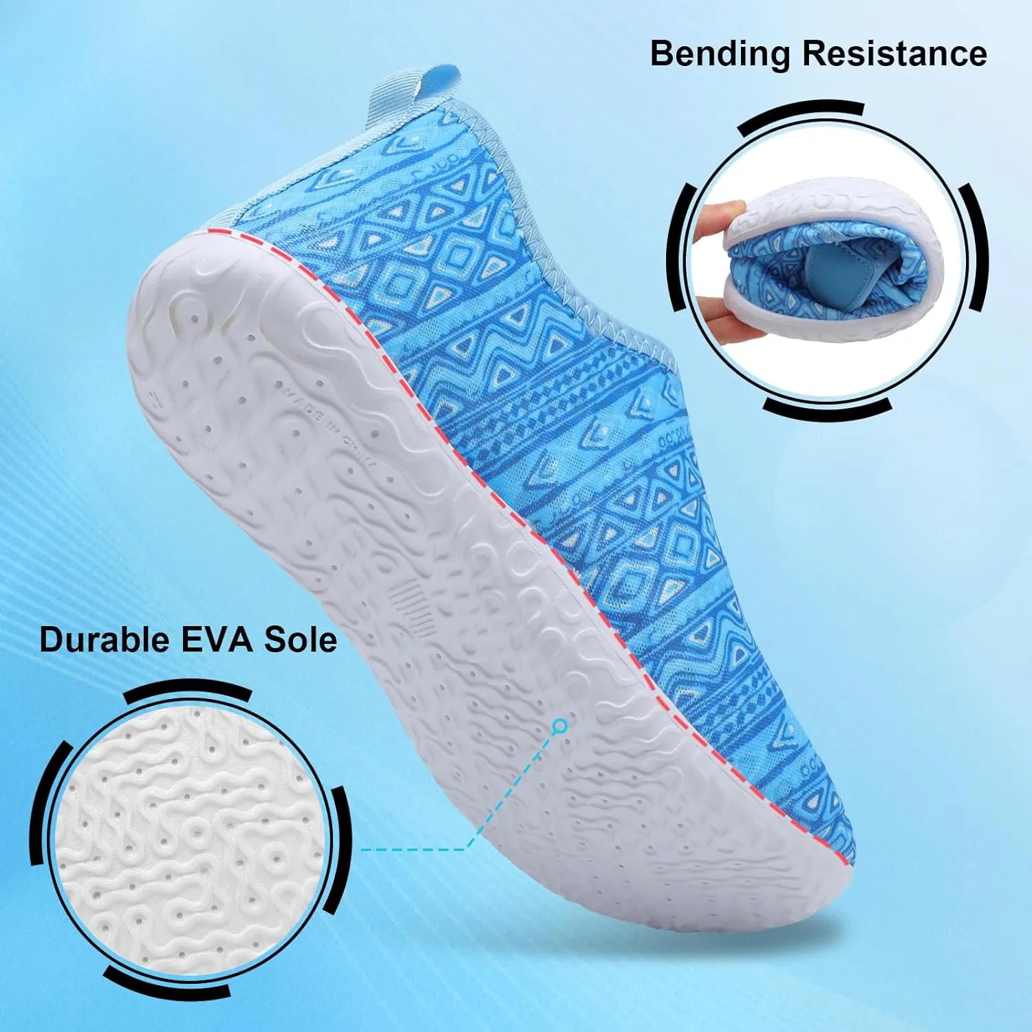 XIHALOOK Water Shoes for Women Men Quick Dry Lightweight Aqua Barefoot for Beach Swim Pool Surf Yoga Sports