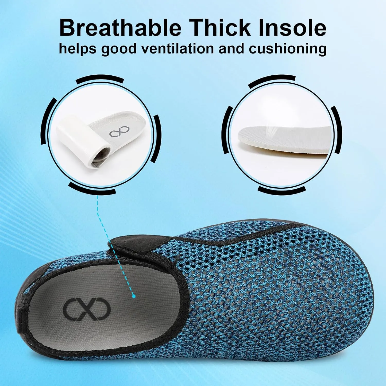 XIHALOOK Water Shoes for Women Men Quick Dry Lightweight Aqua Barefoot for Beach Swim Pool Surf Yoga Sports