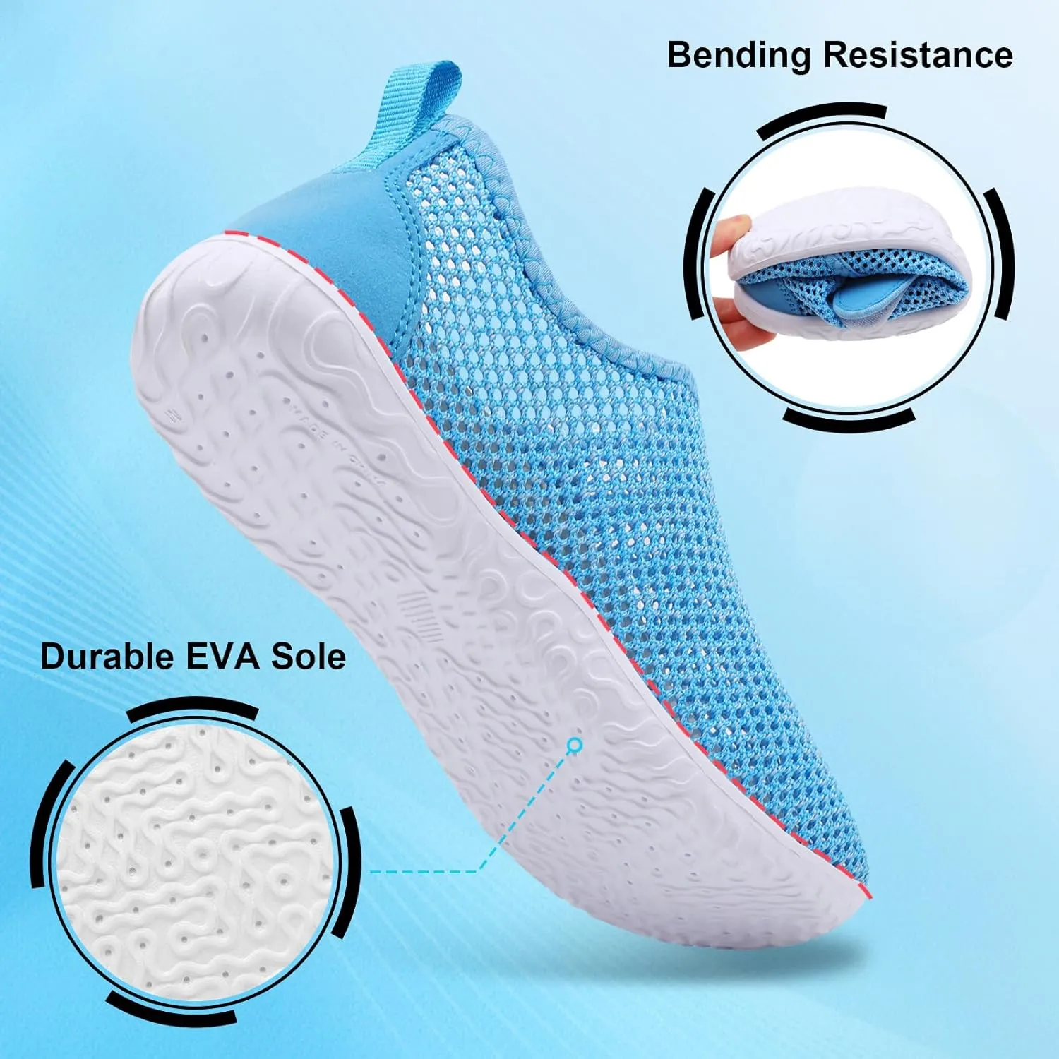 XIHALOOK Water Shoes for Women Men Quick Dry Lightweight Aqua Barefoot for Beach Swim Pool Surf Yoga Sports