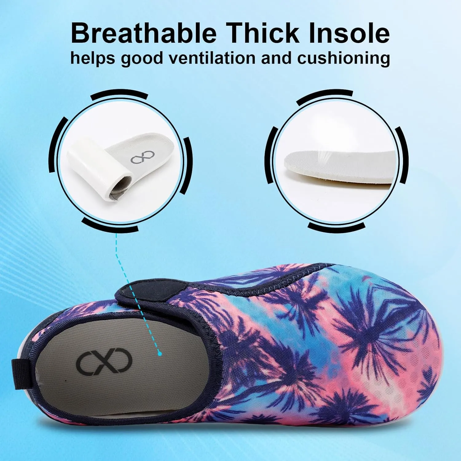 XIHALOOK Water Shoes for Women Men Quick Dry Lightweight Aqua Barefoot for Beach Swim Pool Surf Yoga Sports