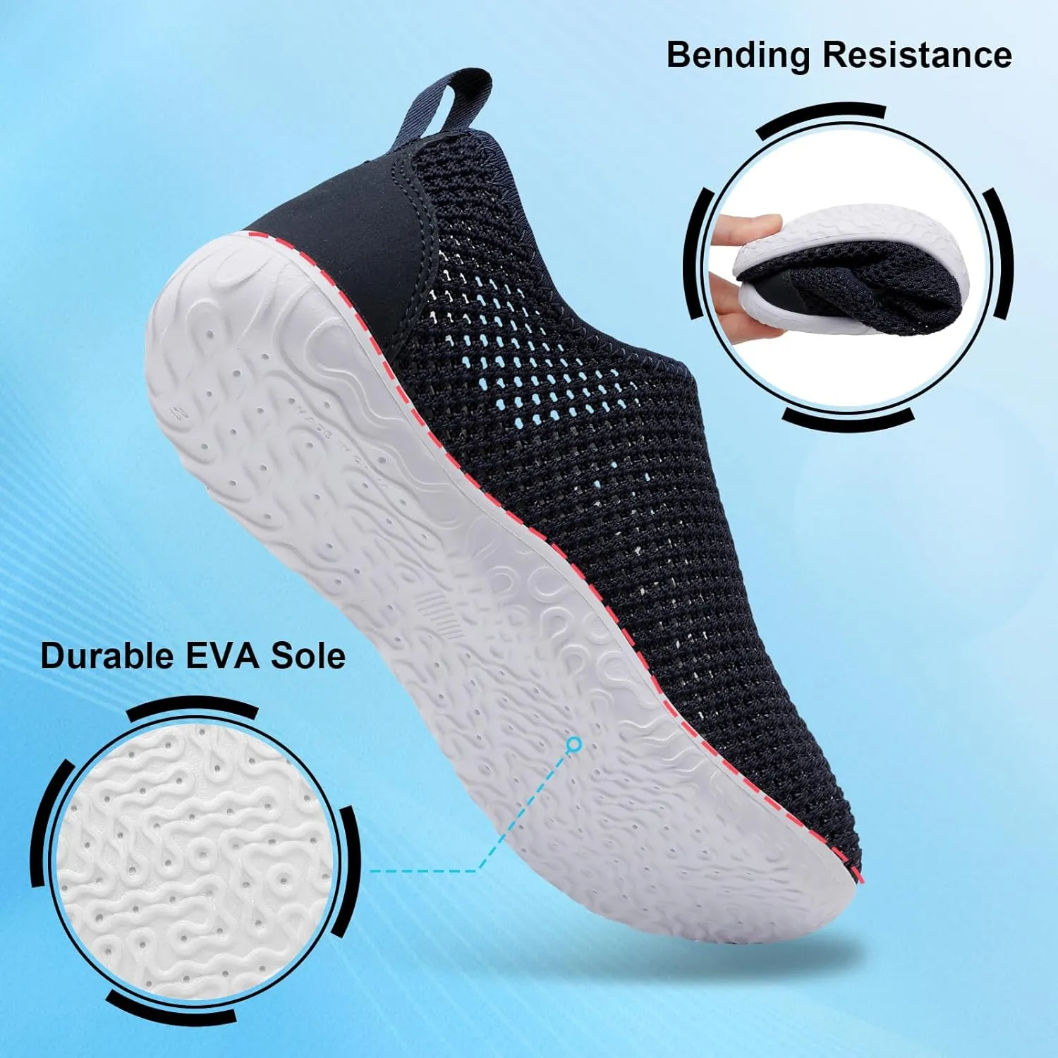 XIHALOOK Water Shoes for Women Men Quick Dry Lightweight Aqua Barefoot for Beach Swim Pool Surf Yoga Sports