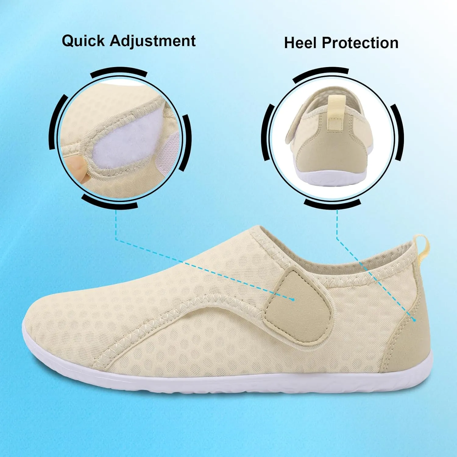 XIHALOOK Water Shoes for Women Men Quick Dry Lightweight Aqua Barefoot for Beach Swim Pool Surf Yoga Sports