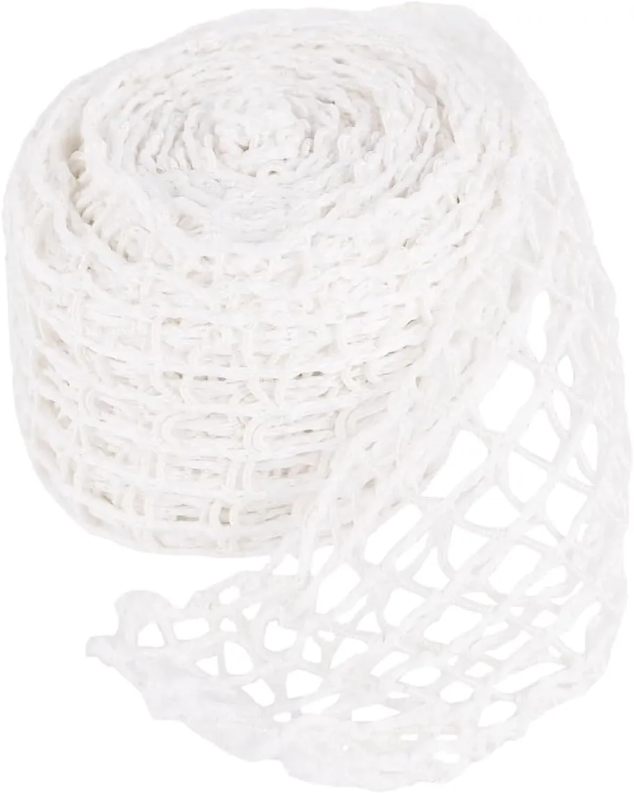 Yardwe 2 Rolls Sauce Elbow Net Set Shredded Pork Polyester Fiber White Braised