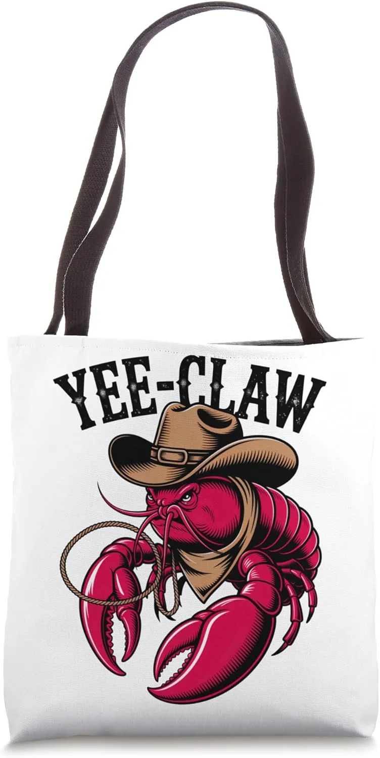 Yee Claw Funny Crawfish Crayfish Cajun Crab Seafood Festival Tote Bag
