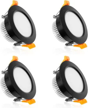YGS-Tech 3 Inch LED Recessed Lighting, Dimmable Downlight 5W(40W Halogen Equivalent), CRI80, 2700K Ultra Warm White, Ceiling Light with LED Driver(4 Pack)