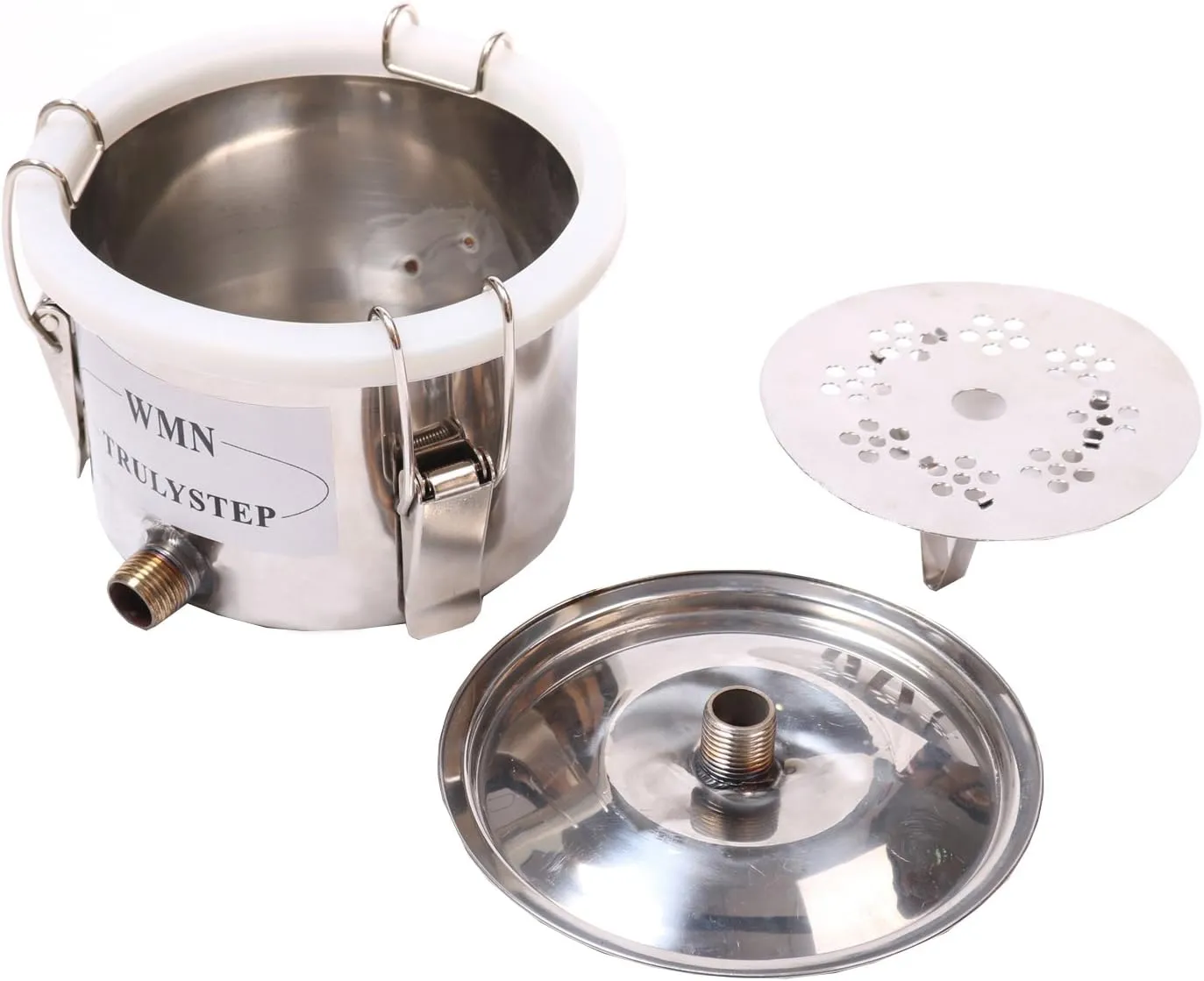 YUEWO 3 Pots DIY 8Gal/30Litres Still Stainless Steel Water Alcohol Distiller Home Brew Wine Making Kits with Thumper Keg for DIY Brandy Whisky Wine Distilled Water