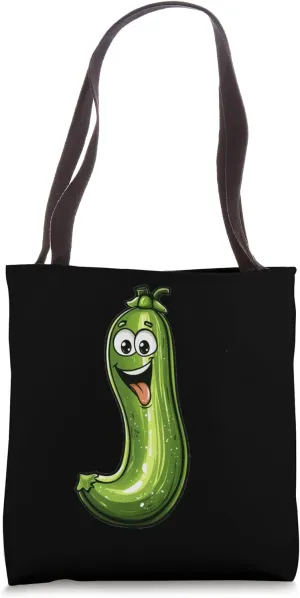 Zucchini Caricature Tote Bag